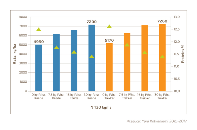 Raža lietojot YaraMila
