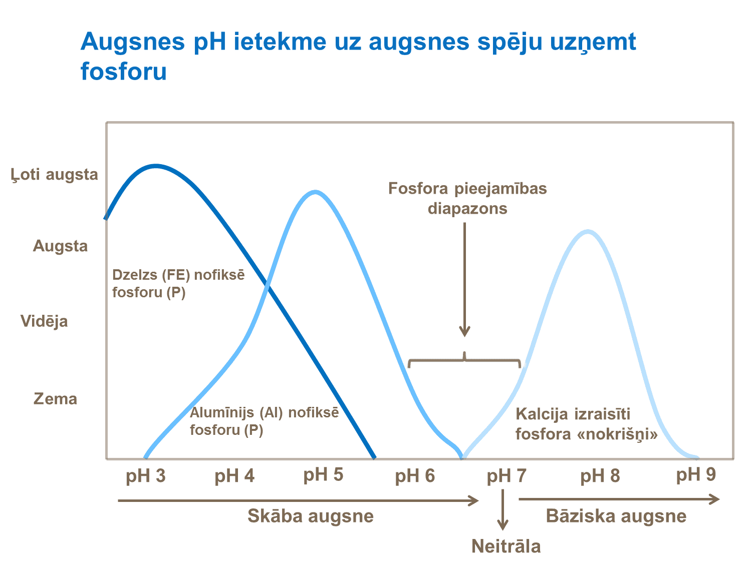 Augsnes pH ietekme uz P uzņemšanas spēju